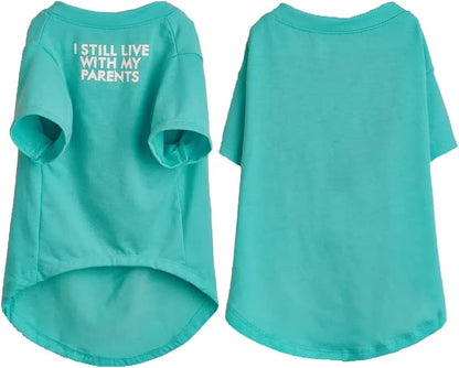 Cute Dog Clothes,Dog T Shirt for Medium and Small Dogs Girl Boy,Puppy.Breathable Soft Costume Pet Dogs Cats,Pet Pullover Jumper,Cat Clothes (S-(4~8lb), Chest~14",Aqua)