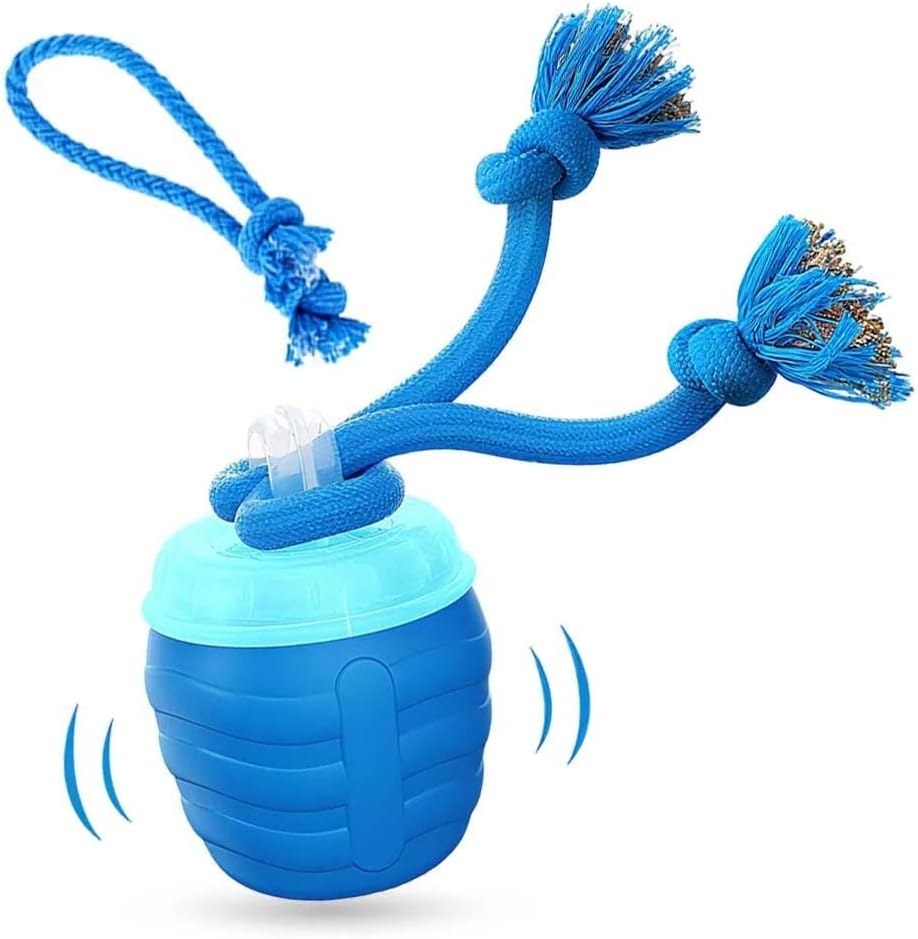 Interactive Dog Toys, Moving Interactive Dog Ball with Touch Activated, Automatic Rolling Ball Toys for Puppy/Medium Dogs, Squeaky Dogs Toy Active Rolling Wicked Balls for Daily Training (blue)