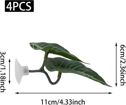 4 Pcs Betta Fish Leaf Pad, Spawning Grounds Breeding Resting Bed, Natural Habitat Pad for Beta Resting/Spawning Grounds/Aquarium Decor