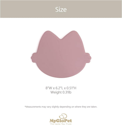 Platinum Silicone MoaCat Bowl Cover, Wellbeing Pet Bowl Premium Odorless BPA-Free Food-Grade Microwave Dishwasher Safe Sensitive Stomach Eco-Friendly Travel Bowl (Pink)