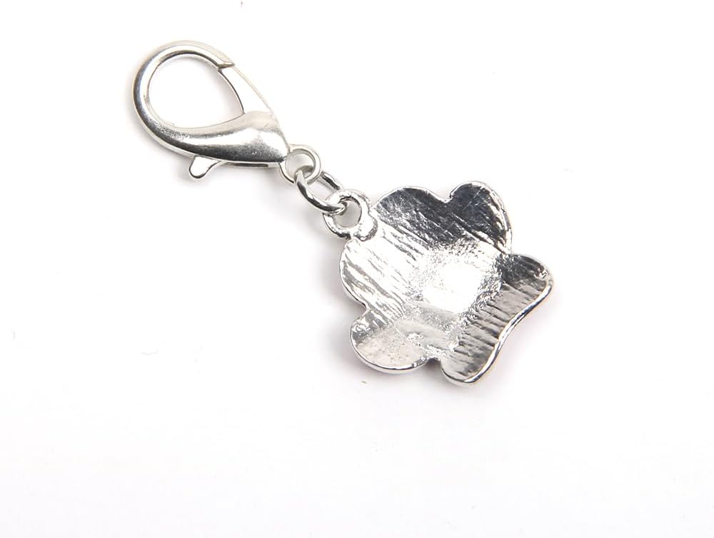 Dog Cat Collar Charm Rhinestones Paw Pendant Pet Accessory Jewelry