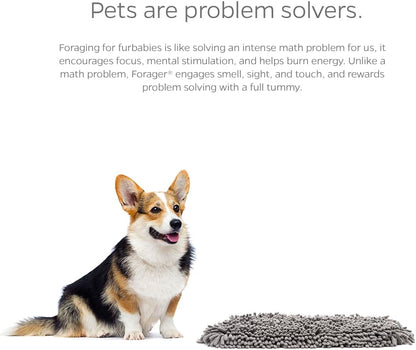 Pet Parents Forager Slow Feeder Dog Bowl & Snuffle Mat - SoftSnout, Non-Slip Backing (Forest 12")