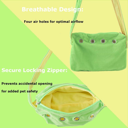 Meow&Woof Sugar Glider Bonding Pouch & Small Animal Carrier+ 3 Pack Sugar Glider Harness and Leash Set