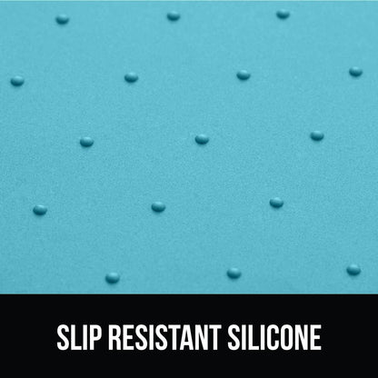 Gorilla Grip Silicone Pet Feeding Mat and Dog and Cat Lick Mat 2 Pack, 18.5x11.5 in Dog Cat Food Mat Contains Spills Turquoise, Interactive Activity Toy Licking Pad 1 Turquoise 1 Pink, 2 Item Bundle