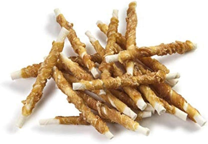 Pet 'n Shape Chik 'n Hide Twists – Chicken Wrapped Rawhide Natural Dog Treats, Small, 16 oz