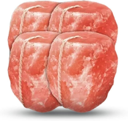 Himalayan Salt Licks for Horses, 4-6 LBS with Rope Deer and Sheep, Pack of 4 Treats