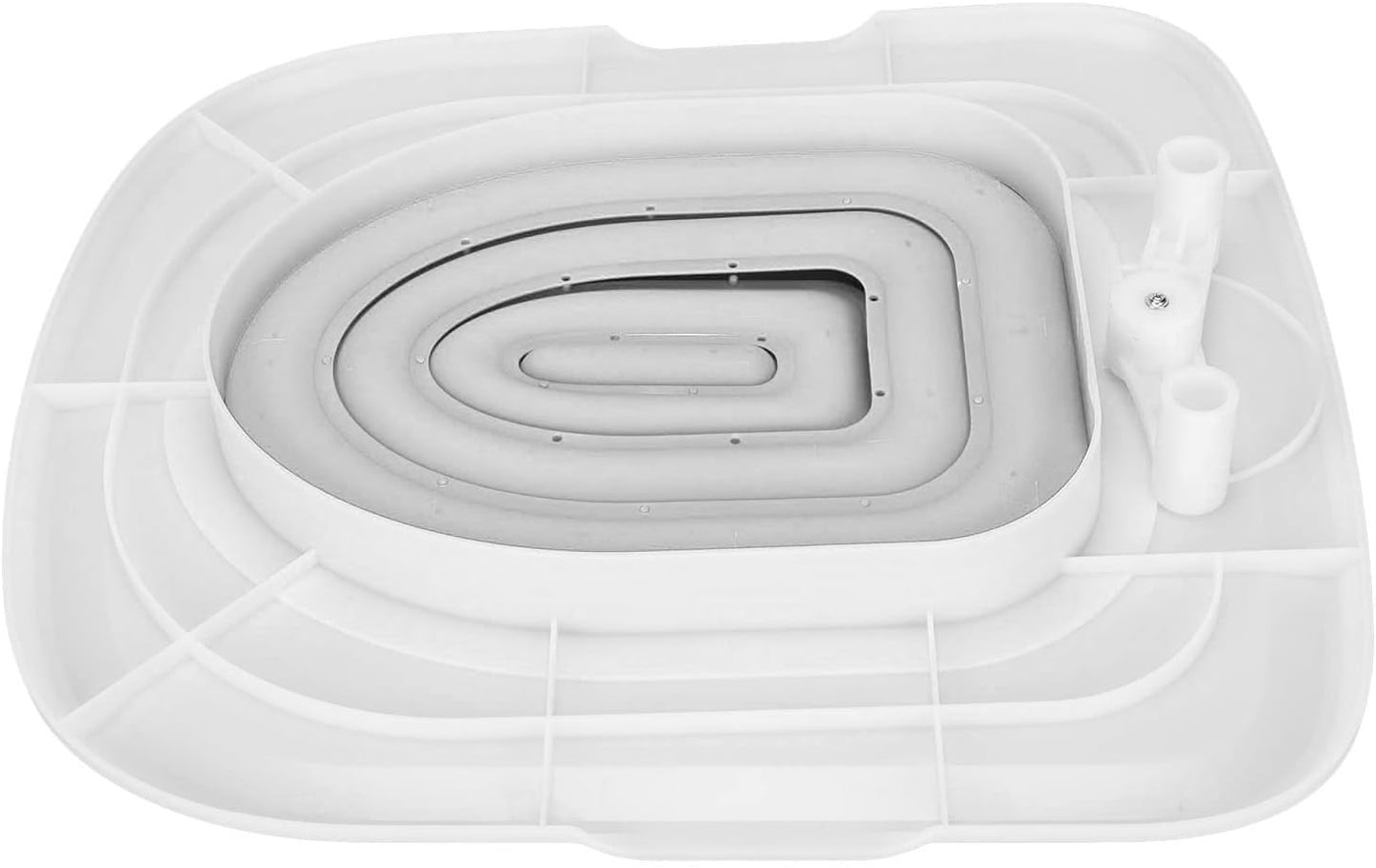 Cat Toilet Training Kit, Reusable Universal Cats Potty Toilet Trainer System, Teach Kitty How to Use Toilet Bowl, Professional Cat Urinal Seat Trainer for Home (White Tray, 1 Gray Inner Support)