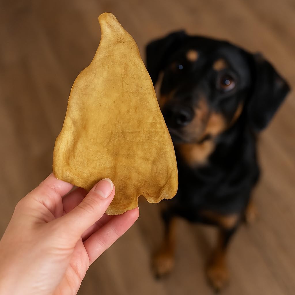 Wild Eats Water Buffalo All Natural Ear Dog Chews, Dog Treats & Snacks - 20 Piece Value Pack (Grain Free Treats - Great Alternative to Pig Ears, Cow Ears, Bones & Rawhides)