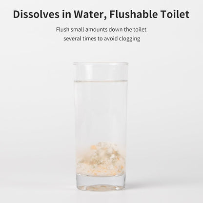 Tofu Mixed Cat Litter, Strong Clumping Kitty Litter Ultra Absorbent 2.5KG 100% Natural Tofu Litters with Bentonite, Flushable, Lightweight, Odor Control, Low Tracking, Dust-Free