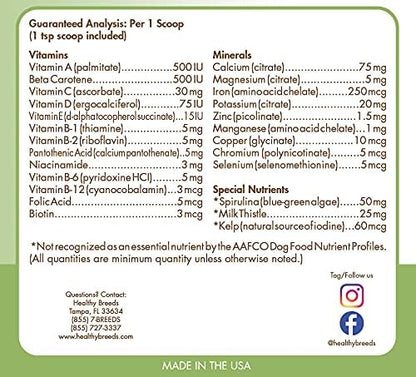 Healthy Breeds Great Dane, Mantle, Multi-Essentials Powder for Dogs - an Ideal Supplement of Vitamins, Minerals & Antioxidants for Your Dog - 8 oz