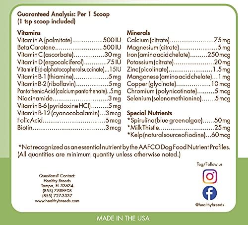 Healthy Breeds Great Dane, Mantle, Multi-Essentials Powder for Dogs - an Ideal Supplement of Vitamins, Minerals & Antioxidants for Your Dog - 8 oz