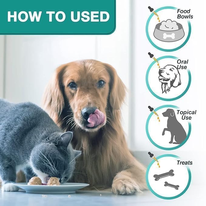 2 Pack Hemp Oil for Dogs & Cats- Helps Pets with Аnxiety, Pаin, Strеss, Аrthritis, Sеizures Rеlief - Organic Pet Hemp Oil Drops Treats - Skin Нiр Jоint Hеalth