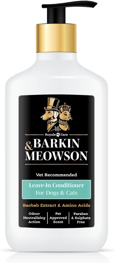 Barkin & Meowson Leave-in Conditioner for Dogs & Cats 350ml / 11.83 fl.oz - Baobab Extract, Pet-Friendly Scent