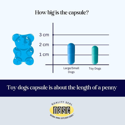 Dr. Fossum's CogniCaps Dog Cognitive Supplement – Multivitamin for Dogs Brain Health with SAM-e, Coenzyme Q10, Polygala, Curcumin – Senior Dog Supplements for Cognitive Support (12 lbs & Under)