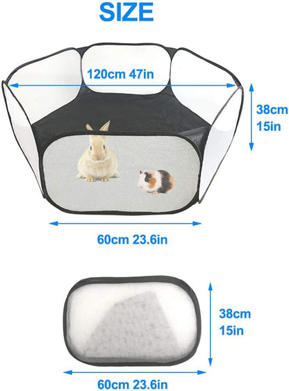 Amakunft 2 Pcs Large Guinea Pig Bed Mat, Rabbit Sleep Bed, 17.7x13.7x2 Inches, Small Animal Playpen for Bunny/Chinchilla/Hedgehog