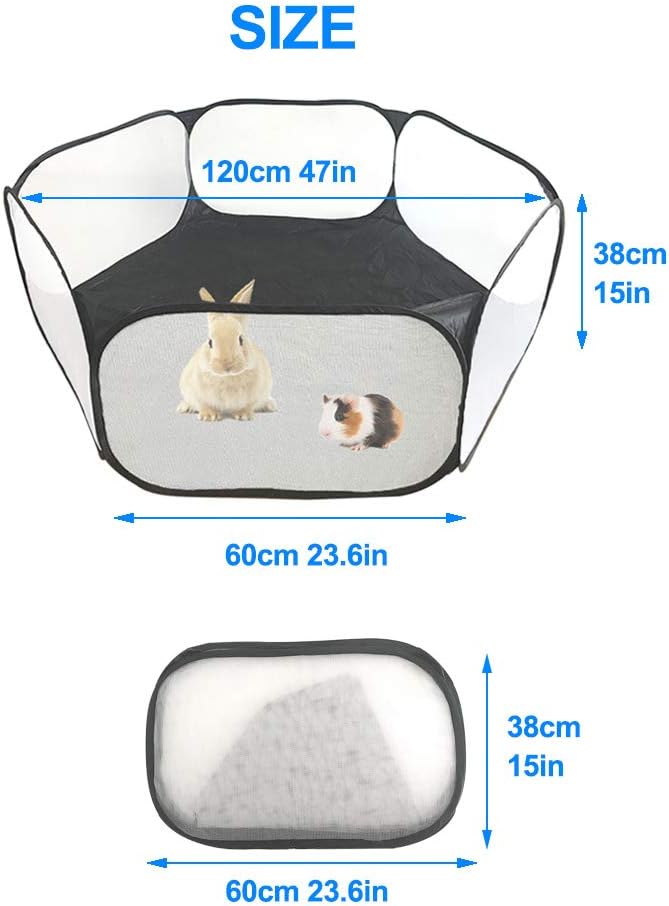 Amakunft 2 Pcs Large Guinea Pig Bed Mat, Rabbit Sleep Bed, 17.7x13.7x2 Inches, Small Animal Playpen for Bunny/Chinchilla/Hedgehog