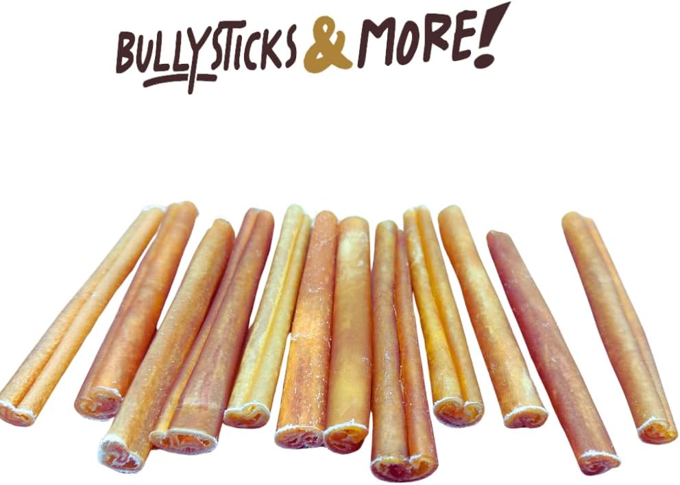 BULLYSTICKS & MORE 6 Inch Beef Collagen Sticks for Dogs (16 Count) - Bones for Dogs - No Hide Sticks Beef Cheek Rolls