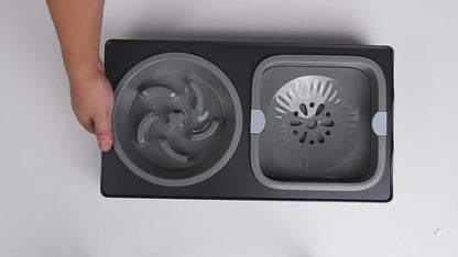 Kaiyue Elevated Dog Bowls with No Spill pet Water Bowl 4 Height Adjustable Raised Dog Bowl ，2-in-1 Elevated Slow Feeder