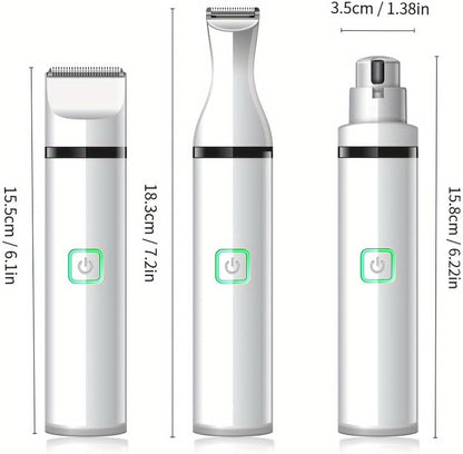 3 in 1 Electric pet Hair Clippers Shaver Nail Grinder Set Portable Safety pet Trimmer for Dogs Powered Made Plastic