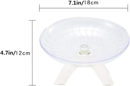 Hamster Flying Saucer Silent Running Exercise Wheel for Hamsters, Gerbils, Mice,Hedgehog and Other Small Pets Silent Running Wheel Hamster Wheel (White)