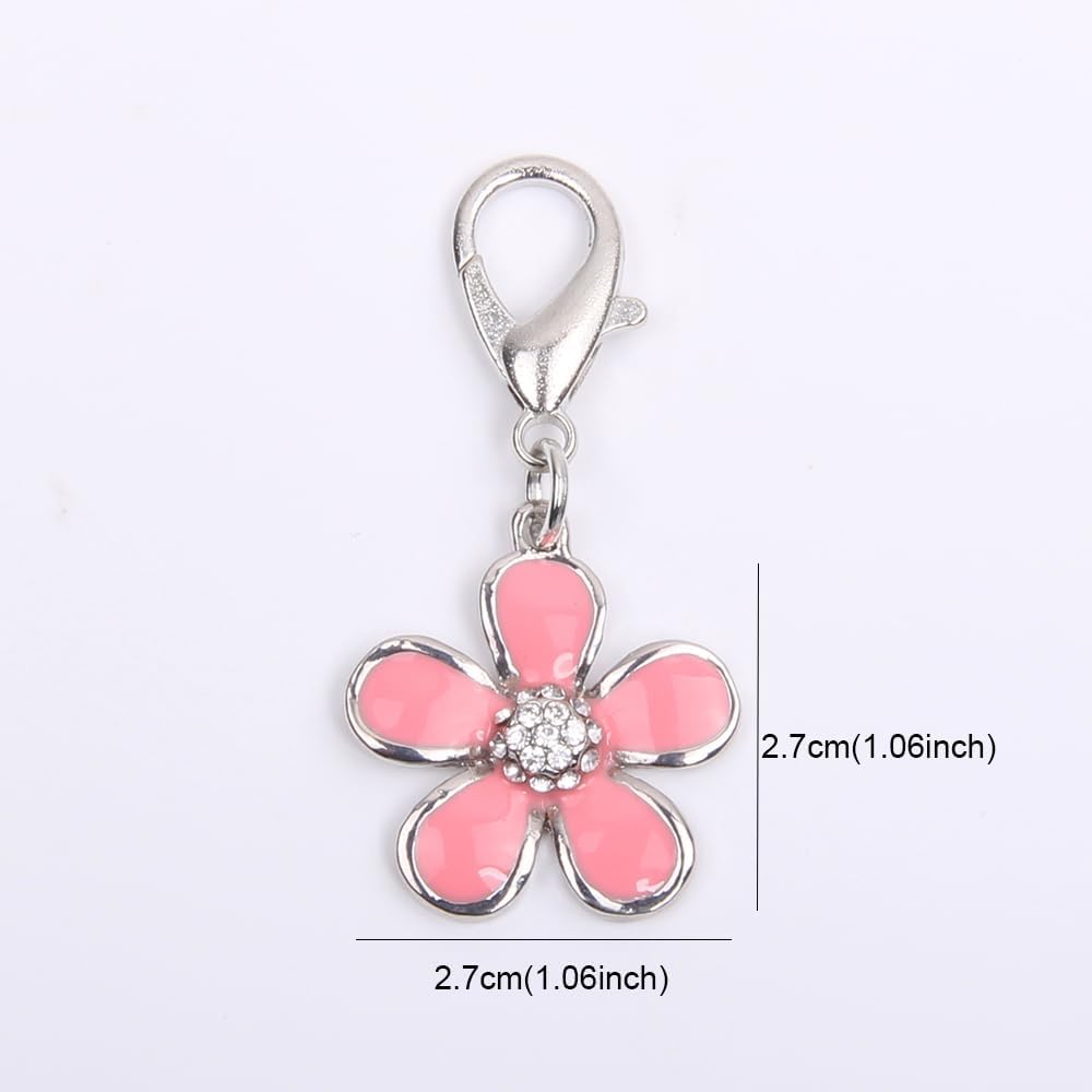 Bling Rhinestones Flower Charm Pendant Jewelry for Pet Dog Cat Puppy Necklace Collar Accessory