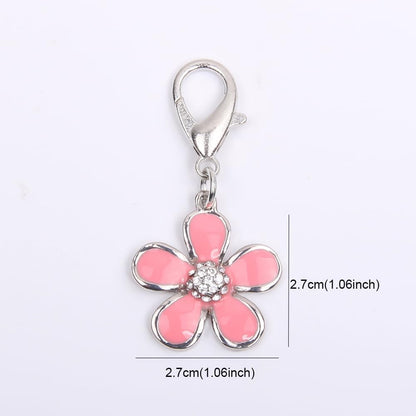 Bling Rhinestones Flower Charm Pendant Jewelry for Pet Dog Cat Puppy Necklace Collar Accessory