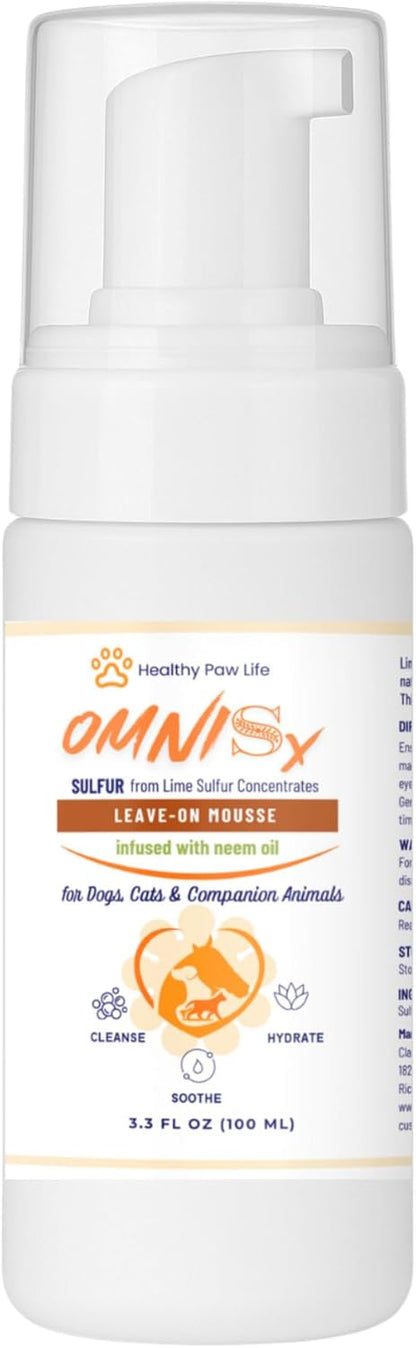 OMNISx Leave-On Mousse - Veterinary-Strength Formula for Itchy, Irritated, or Sensitive Skin