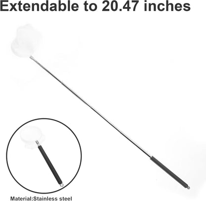 Kisangel Small Aquarium Shrimp Net Retractable Fine Mesh Fish Tank Net 3D Round for Pond and Creek Fishing