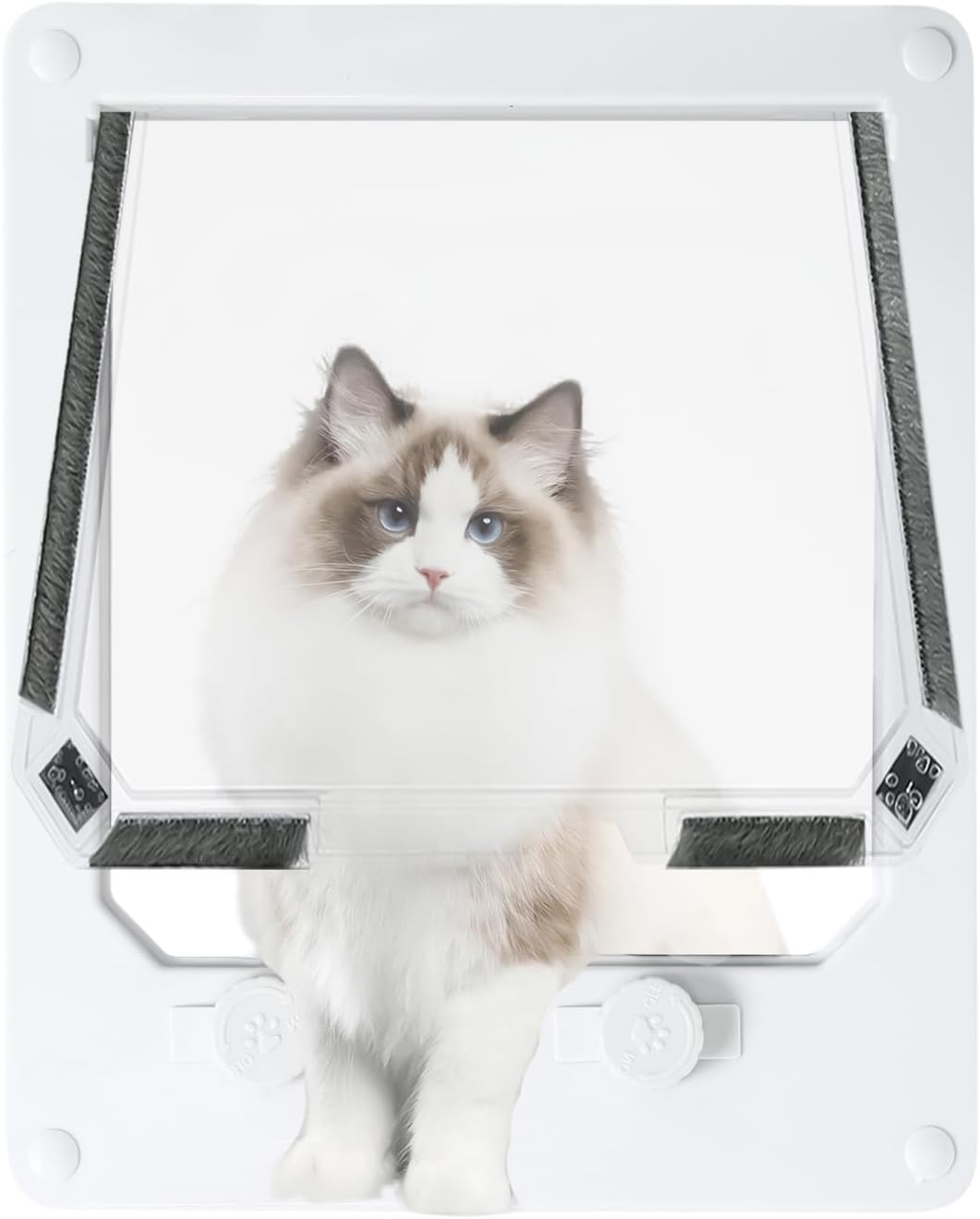 Wall Mounted Pet Door - 4 Locking Modes Insert for Dad Cat, Flap Door Outside Inside | Secure Entry for Wall Window Indoor Outdoor Use, po
