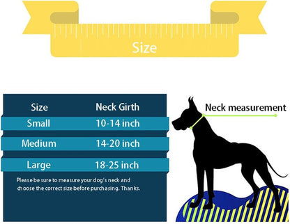 Green Martingale Collar for Dogs, No Pull Dog Choker Collar for Dogs No Slip Training Collars for Small Medium Large Dog, S