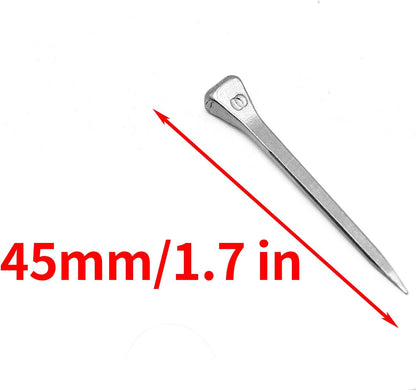 Surf turtle E3 Horseshoe Nails 50 Pcs 1.7 Inches Low Carbon Steel Horse Hoof Nails Horse Training Supplies Tool for Securing Firmly