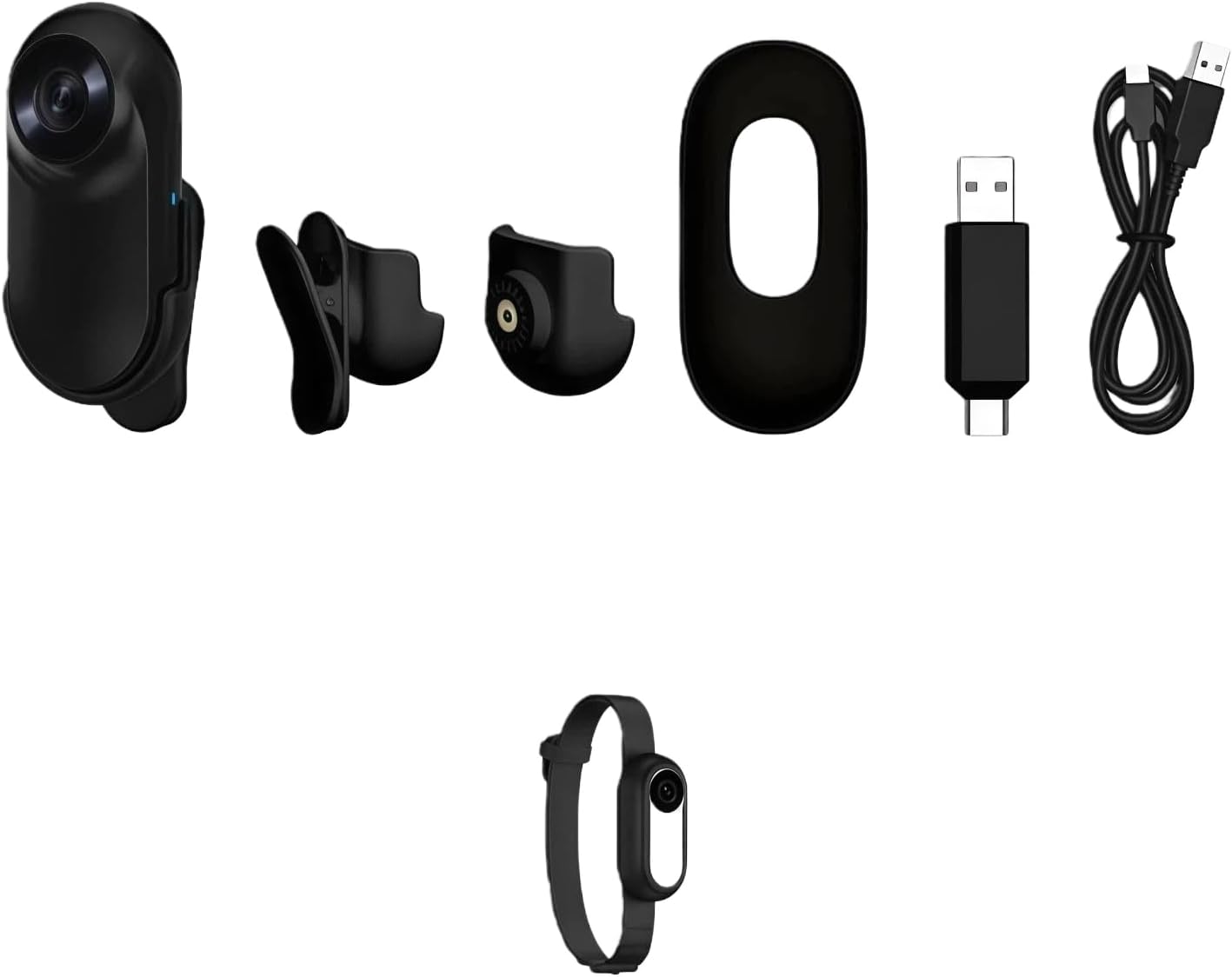 1080P Pet Camera Collar, HD Wearable Action Cam for Cats & Small Dogs - Wireless Mini Body Camera with Wide Angle, Adjustable Mount for Collar, Helmet, Bike (No WiFi Needed)