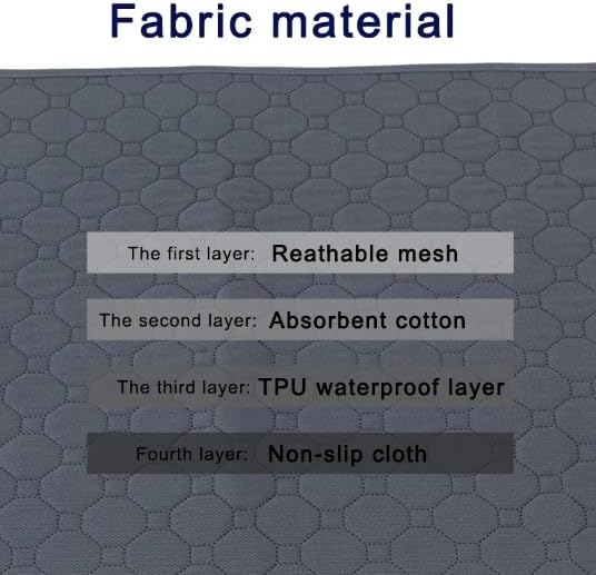 Washable Dog Pet Diaper Mat, Waterproof Reusable Training Pad, Urine Absorbent, 60x45 cm, Car Seat Cover