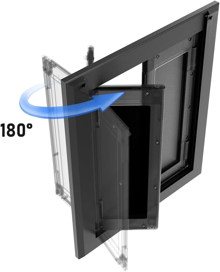 【PATAPLUS】 Aluminum French Large Dog Door,Strong Double Magnetic Flaps,with Aluminum Telescoping Tunnel Heavy-Duty Do g Door for L arge and Medium Dog Up to 110LBS (Large,Black)