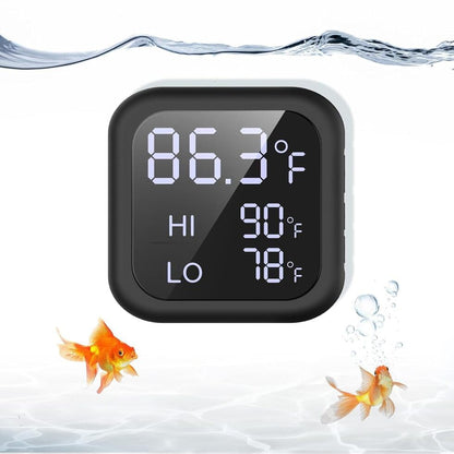 Smart Digital Fish Tank Thermometer – LED Display to ±0.9°F, Alarm for Aquarium, Turtle Tank, Betta Fish & More | 5-200 Gallon | High/Low Temperature Alerts