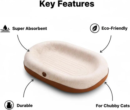 DMZBJ-Large 2-in-1 Cat Scratcher and Bed, Wear-Resistant Felt Material, Suitable for Cats and Large Cats, Effectively Protects Your Couch and Furniture.(White Cat Scratcher)