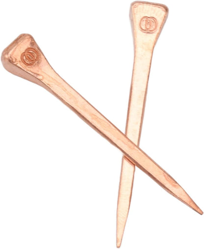 Horseshoe Nails, 250Pcs Copper Plated Rustproof Horse Training Equestrian Sports Riding Equipment Pet Supplies for Securing Firmly (47.5mm E4)