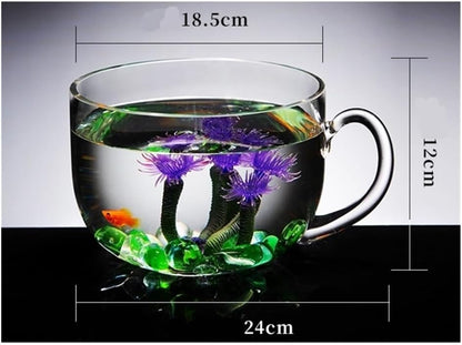 Fish Tank Fish Tank Aquarium Desktop Creative Bowl Shape Goldfish Living Room Small Glass Tanks