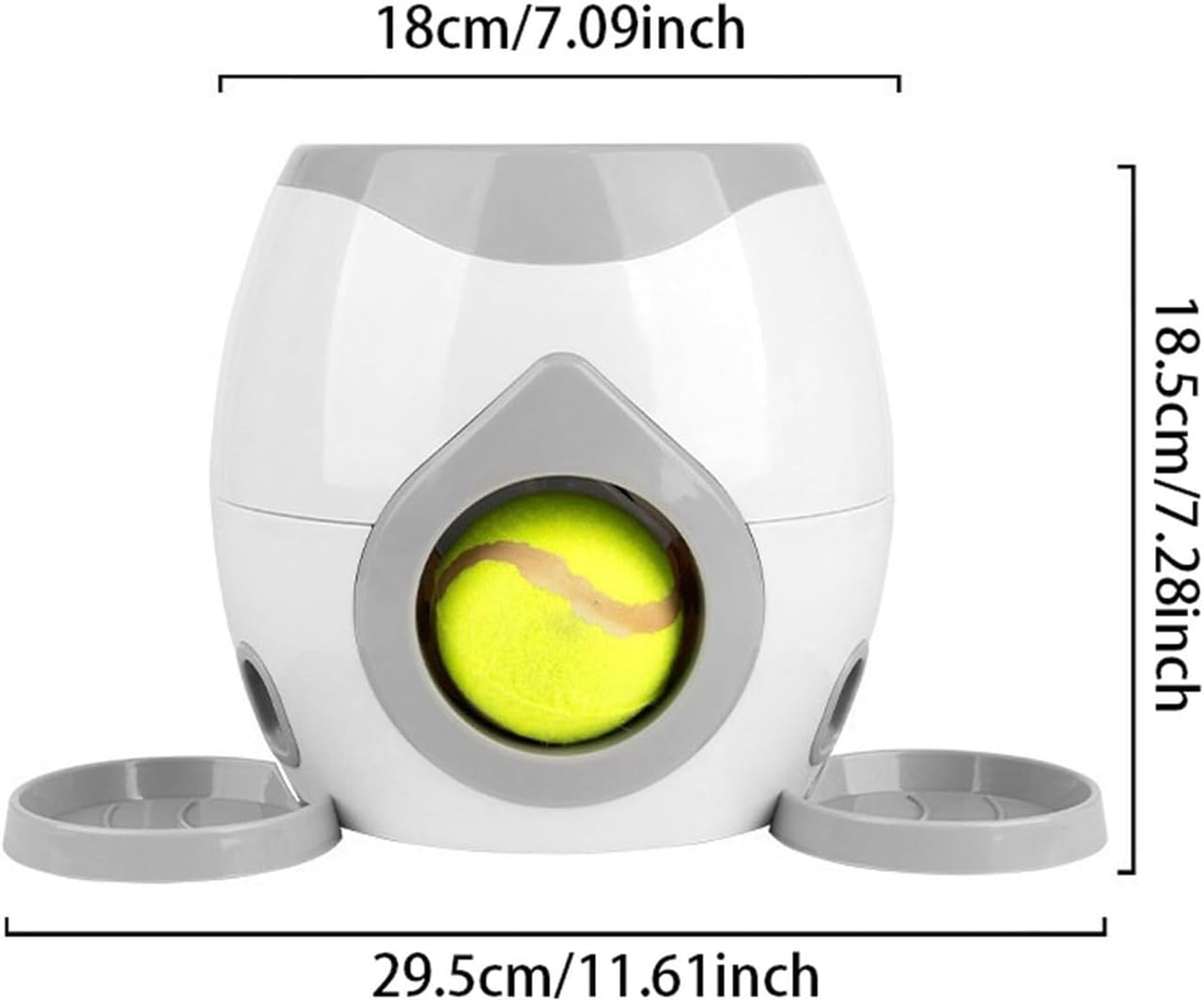 Automatic Dog Ball Launcher Tennis Ball Reward Machine for Small Medium Large Dogs Indoor Outdoor Training Automatic Feeder for Interactive Dog Training Non-Electric Fetch Toy(New Orange)