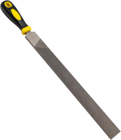 T12 High Carbon Steel 40cm Flat File with Handle, 12-Inch Flat File, Hoof Rasp