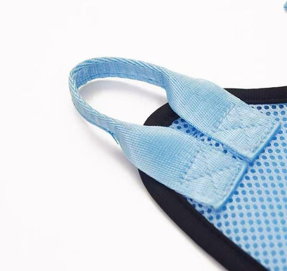 Hands-Free Pet Grooming Sling for Cats & Small Dogs – Breathable Mesh Hammock for Nail Care, Grooming & Calm Handling (Blue,S)