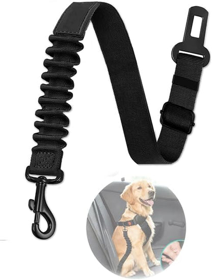 Dog Seat Belt,Set Retractable Dog Car Harness Adjustable Dog Seat Belt for Cars, Trucks, SUVs Nylon Pet Safety Seat Belts Heavy Duty（Black）