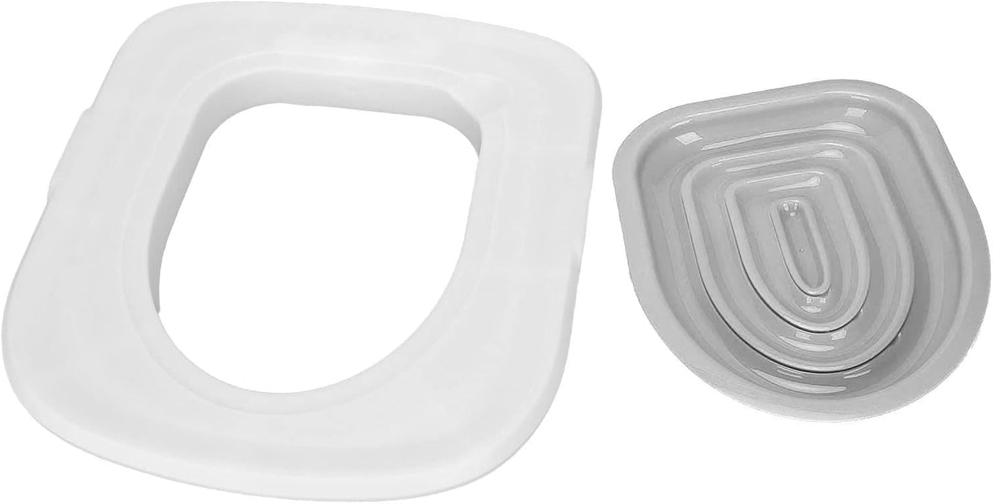 Cat Toilet Training Kit, Cat Toilet Trainer Kit for Teach Cat to Use Toilet, Cat Toilet Training System Universal Reusable Kitty Toilet Training Kit, Cat Toilet (Gray)