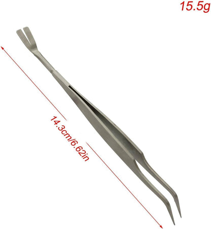 Silver 2 in 1 Tick Removal Tool for Pets,Stainless Steel Professional Tick Tweezers Ticks Remover for Dogs, Cats and Humans,Flea and Tick Control,Tick Remover Tools