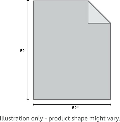 Ameritex Pet Bed Blanket Reversible 100% Waterproof Velvet Super Soft for Sofa and Bed (52x82 Inches, Light Grey+Grey)