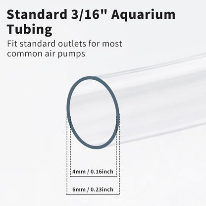 49Ft Long Aquarium Tubing Clear & Flexible, Standard 3/16" Airline Tubing, Flexible Kink-Resistant PVC Air Hose for Fish Tank Air Pump, Hydroponics, Pond Safe for Freshwater and Saltwater Fish Tanks