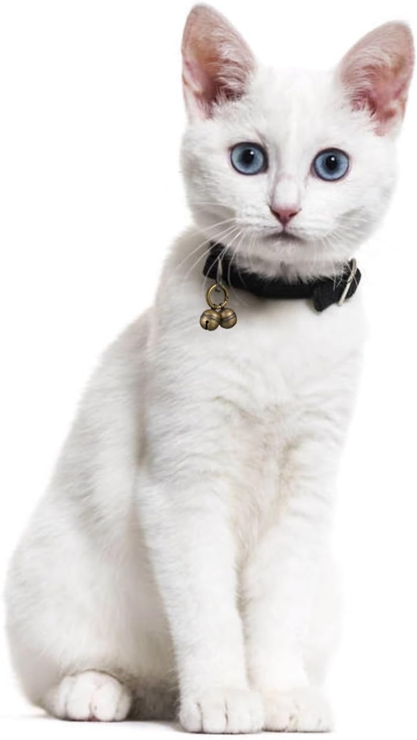 Dog Bells for Pet Tracking, 4 Extra Loud Dog and Cat Bells for Collar,Copper Bells with Quick Clips