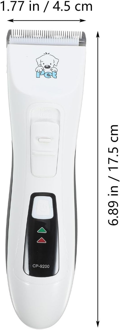 Hemoton Electric Pet Hair Clipper for Dogs Cats Rechargeable Grooming Tool Safe Hair Trimmer with Cleaning Brush and Position Comb Accessories for Pet Grooming at Home
