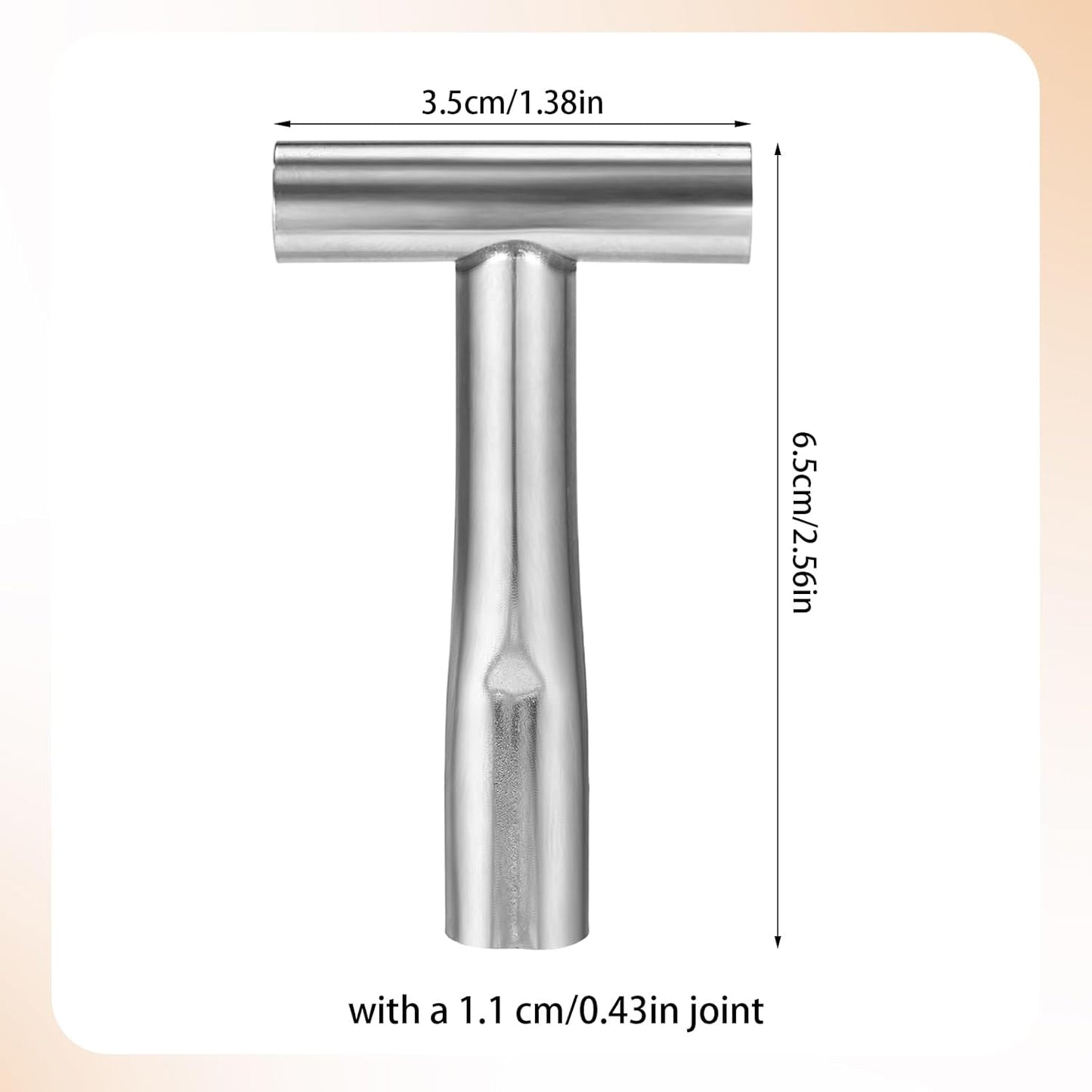 Cat Water Fountain Spout, Stainless Steel T-Shaped Kitty Drinking Fountain Accessories for Cats and Dogs Compatible with 3.2L/108oz Pet Water Dispenser