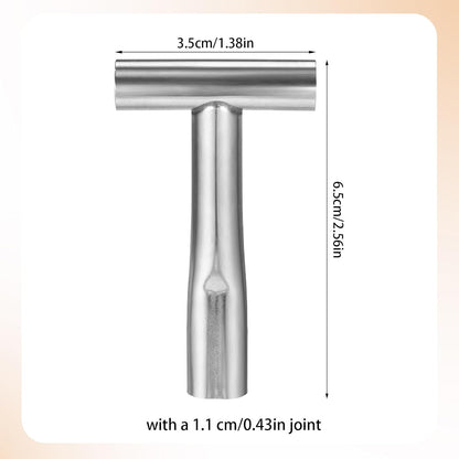 Cat Water Fountain Spout, Stainless Steel T-Shaped Kitty Drinking Fountain Accessories for Cats and Dogs Compatible with 3.2L/108oz Pet Water Dispenser